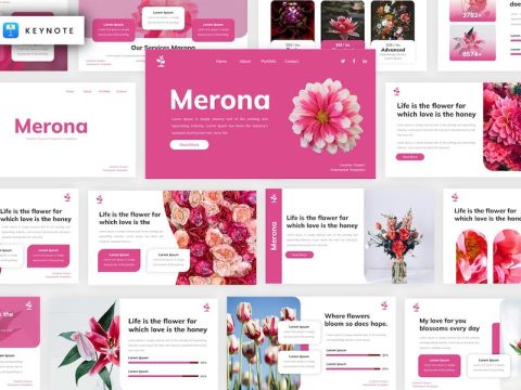 Merona - Flowers Keynote Template MZY4QGX