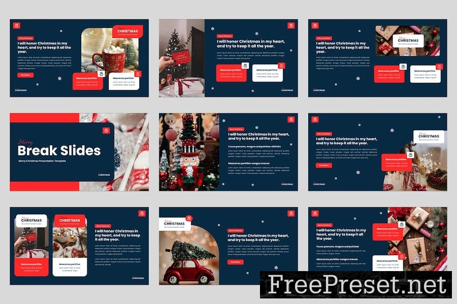 Merry Christmas Creative Google Slides Template HHDS2WD