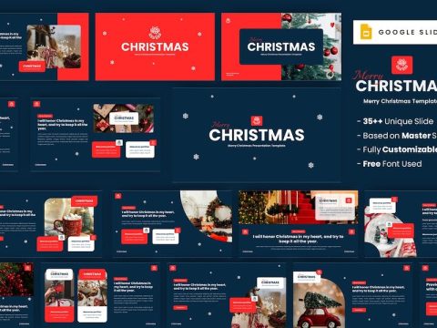 Merry Christmas Creative Google Slides Template HHDS2WD