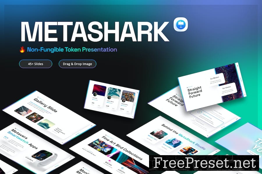 MetaShark Creative NFT Keynote Template R6RN8JQ