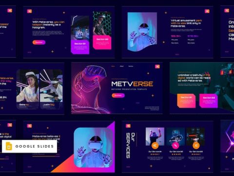 METVERSE - Virtual Reality Google Slides Template RXAUZAQ