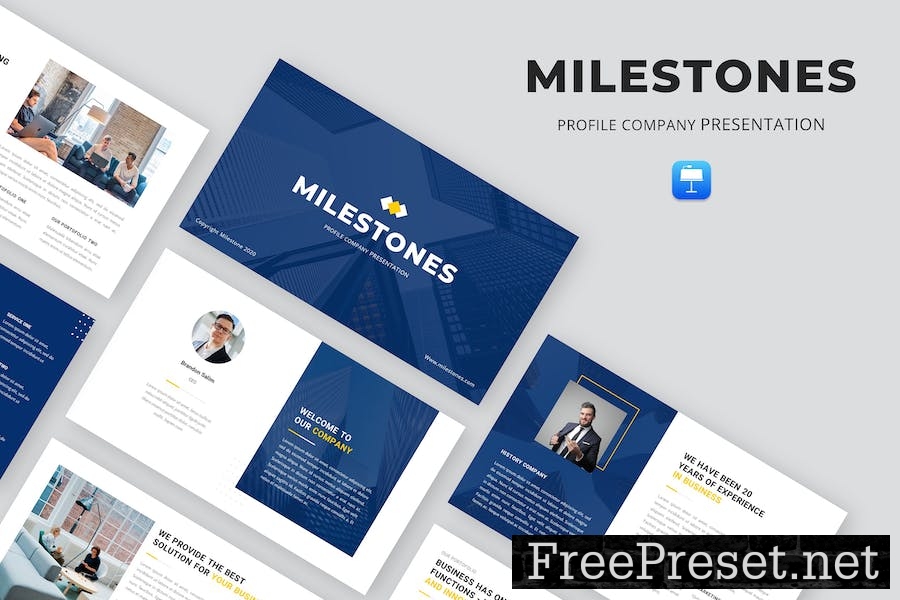 Milestones - Business Multipurpose Keynote UJVTYYP