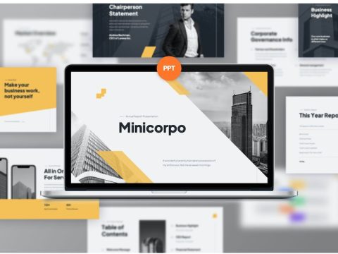 Minicorpo - Yellow Corporate Annual Report PPT DCLPCVL