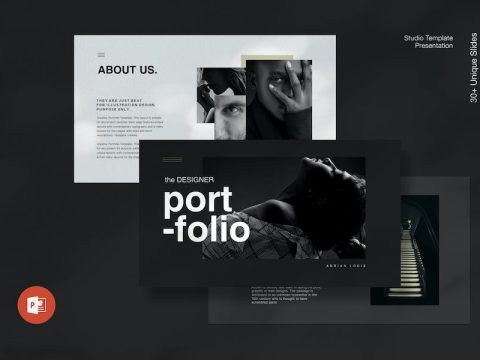 Minimal Portfolio PowerPoint Template R9FNH9X