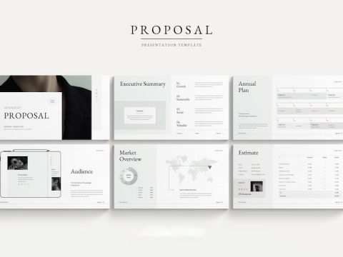 Minimal Proposal PowerPoint Presentation Template XQXK72V