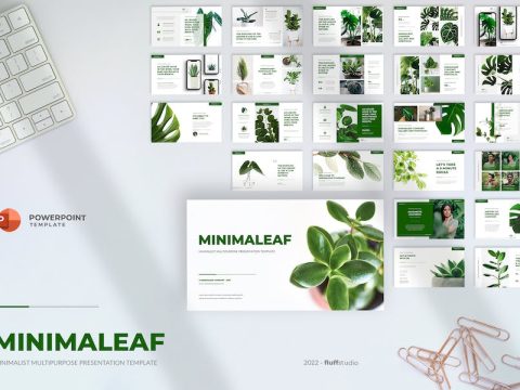 Minimaleaf - Minimalist PowerPoint Template J5UWG5F