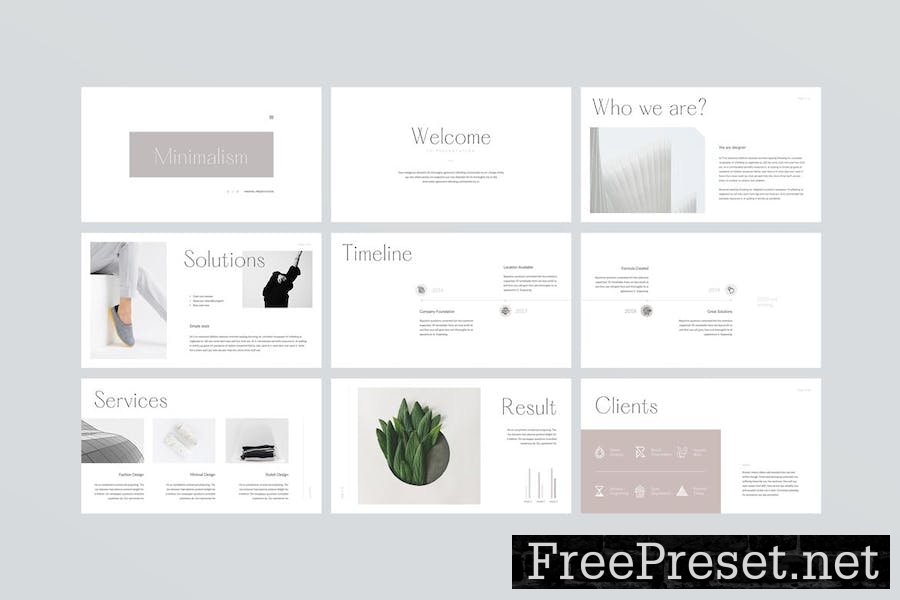 Minimalism Keynote Presentation Template 5ZM34DZ