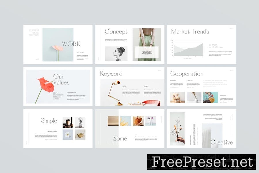 Minimalism Keynote Presentation Template 5ZM34DZ