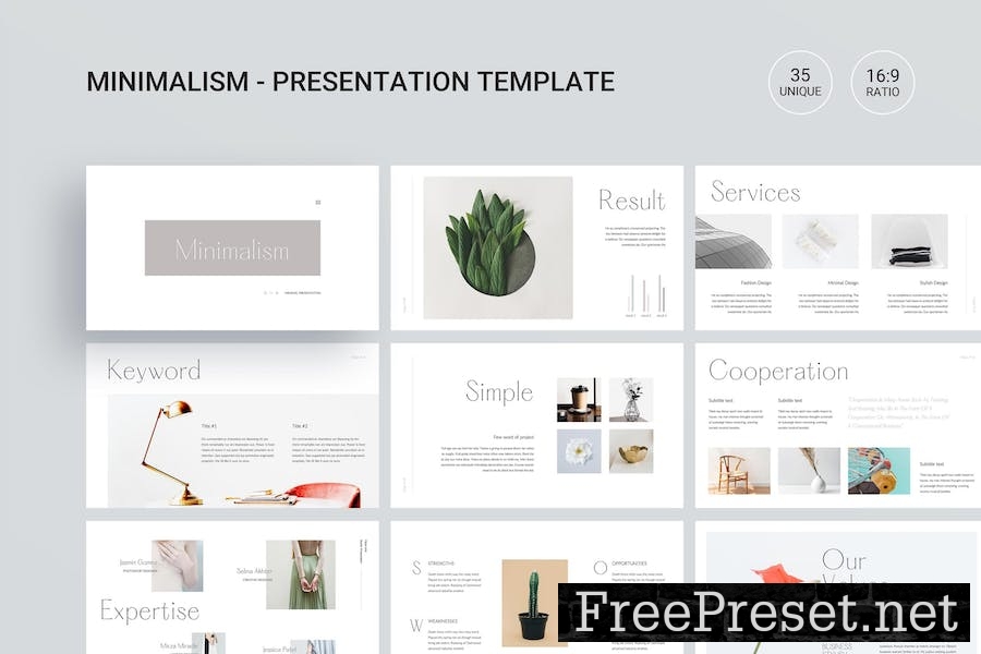 Minimalism Keynote Presentation Template 5ZM34DZ