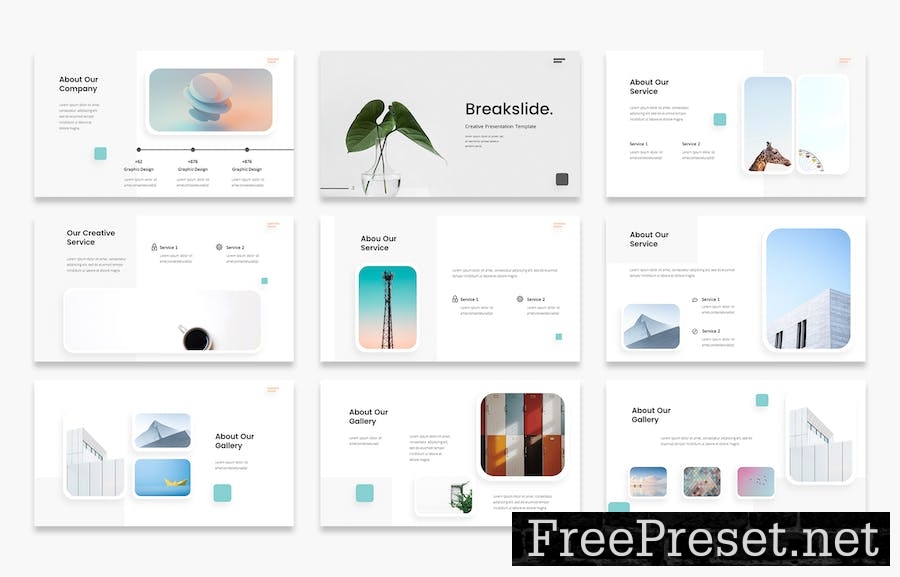 Minimalista Creative presentation template 5P4NCPR