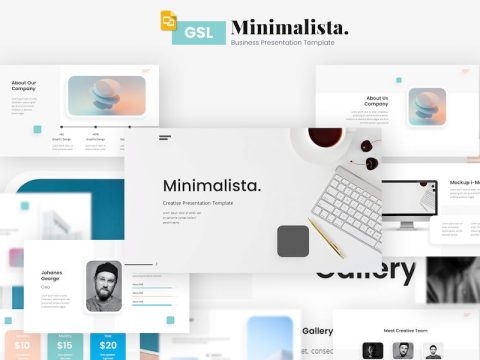 Minimalista Creative presentation template 5P4NCPR