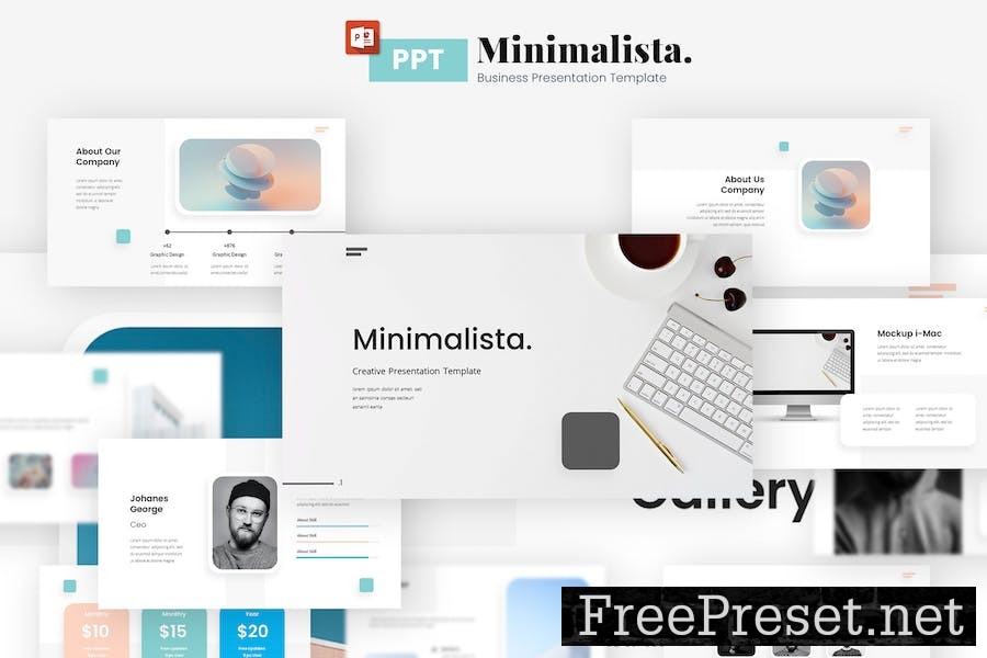 Minimalista Creative presentation template AN5SEJ7