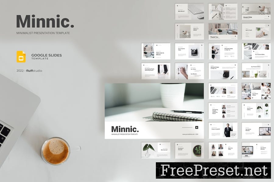 Minnic - Minimalist Google Slides Template MA3EL48