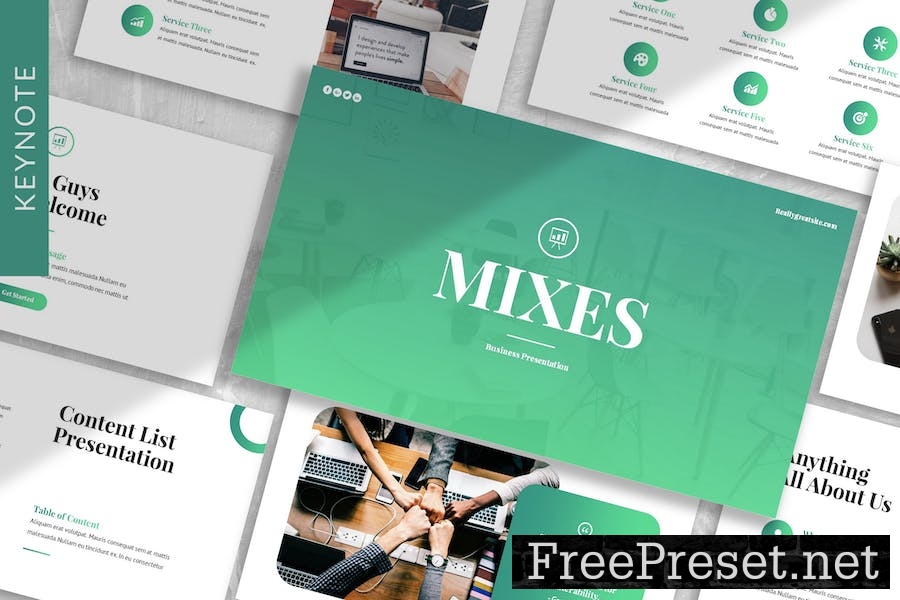 Mixes - Business Keynote Template DX8BK7E