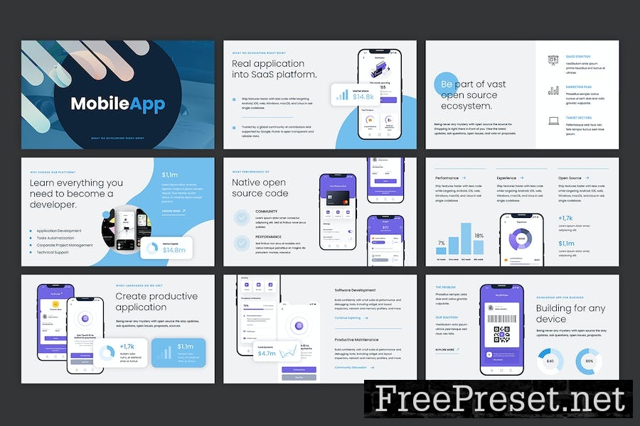 Mobile Apps Powerpoint Template RV9WNLZ