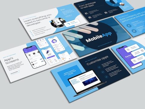 Mobile Apps Powerpoint Template RV9WNLZ