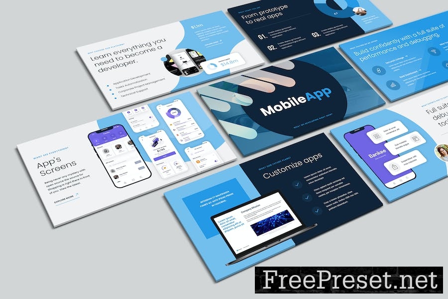 Mobile Apps Powerpoint Template RV9WNLZ