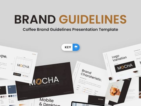 Mocha Coffee - Brand Guidelines Keynote Template UVZFSVX