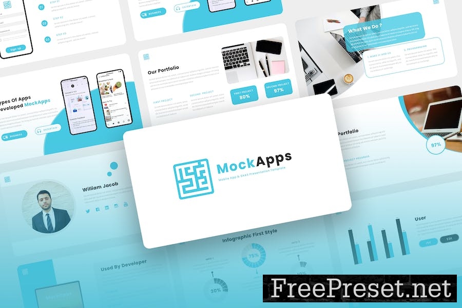 MockApps - Mobile App Keynote Template 3ND86NW