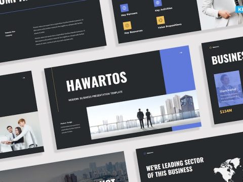 Modern Dark Business Presentation Template RVUL6C4