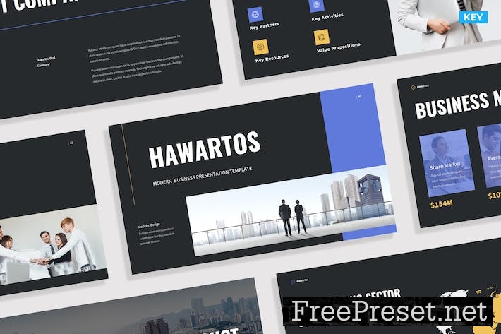 Modern Dark Business Presentation Template RVUL6C4