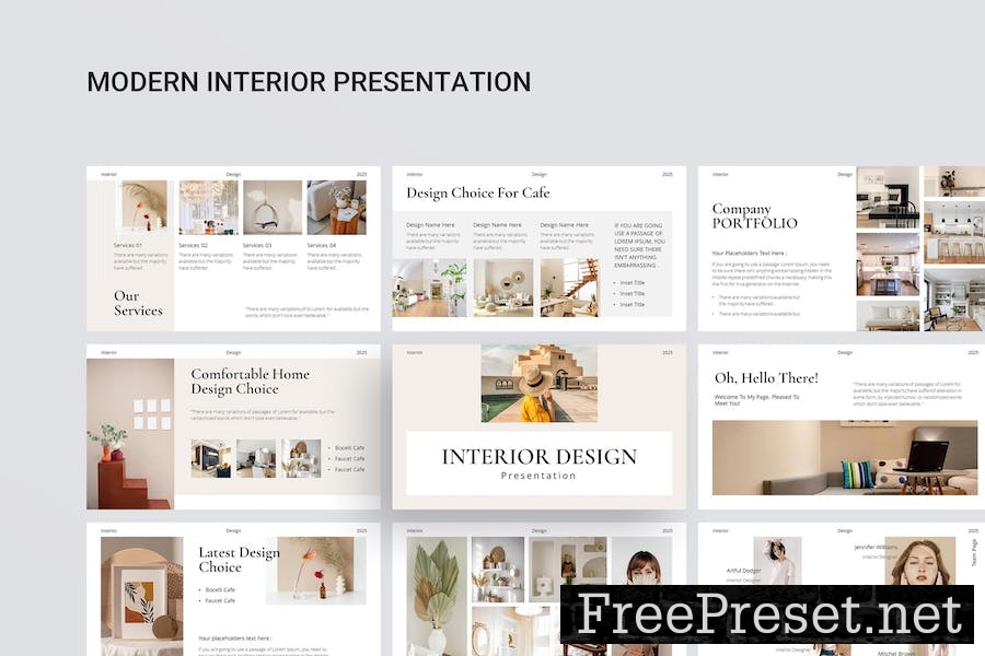 Modern Interior Google Slides Presentation LWJ6R32