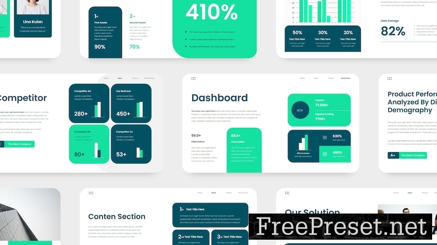 Modern White Green Digital Marketing Presentation