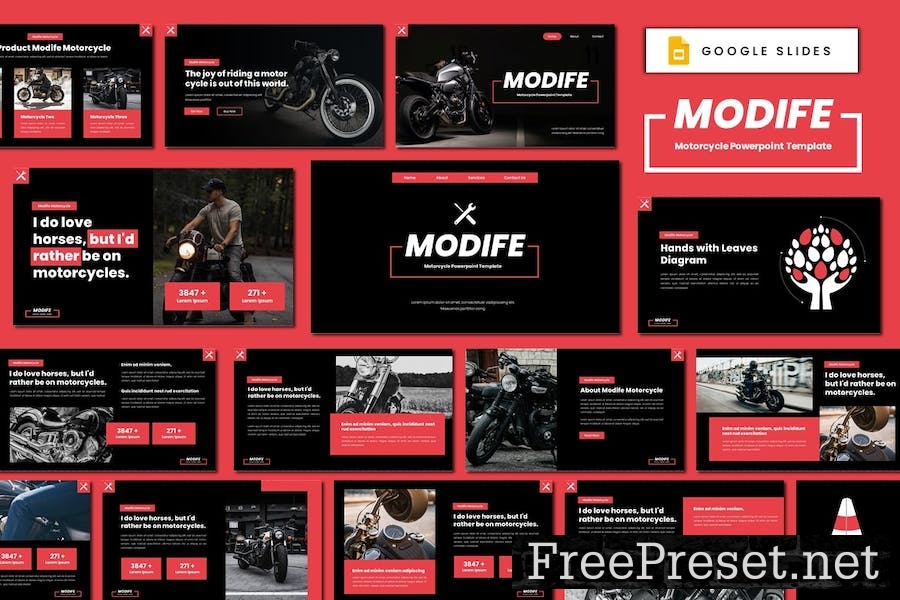 Modife - Motorcycle Google Slides Template MB6G526