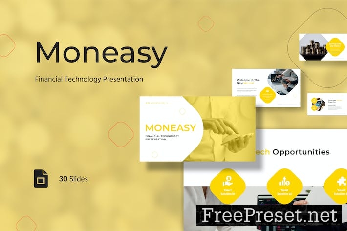 Moneasy - Financial Technology Google Slides BAKUGJJ