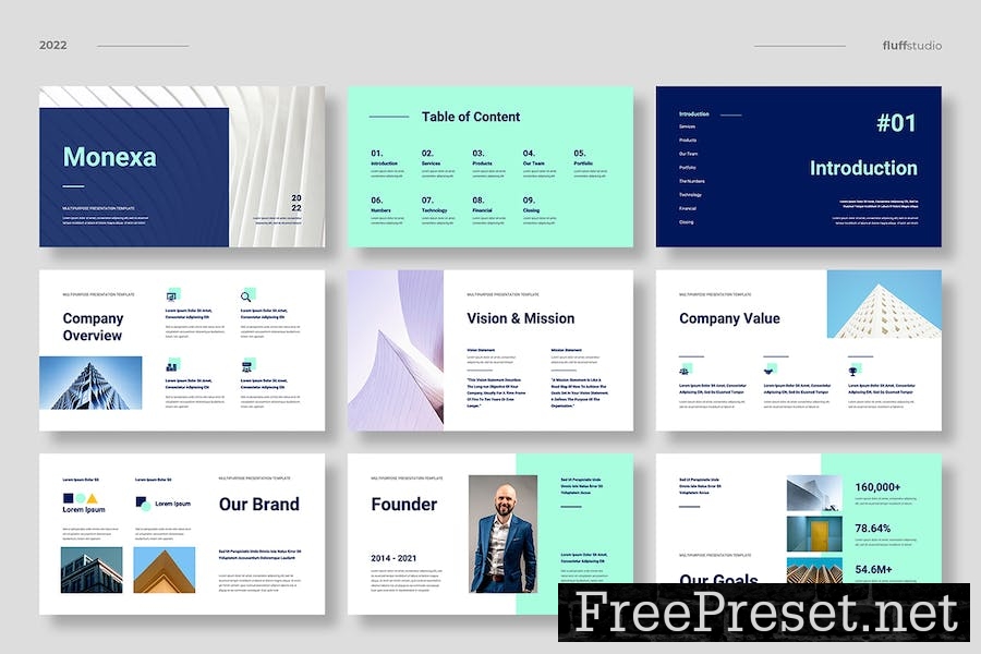 Monexa - Business Keynote Template XUWA98M