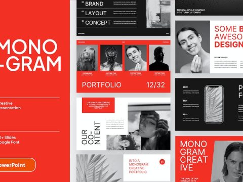 MONOGRAM - Portfolio Powerpoint Template KRCZHSK