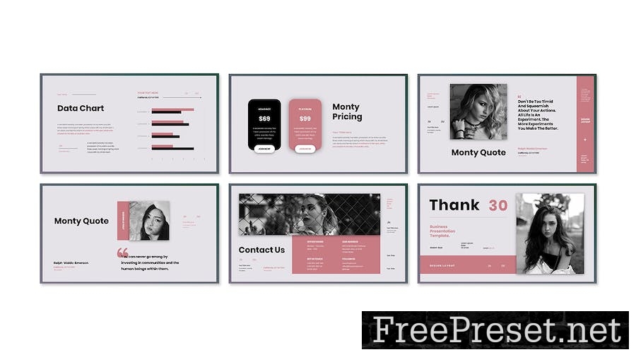 Monty Business Presentation Google Slide Template JCJJNKX