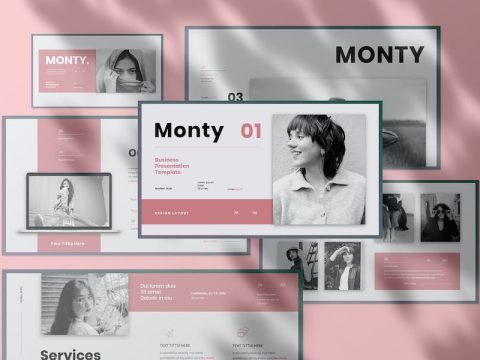 Monty Business Presentation Google Slide Template JCJJNKX