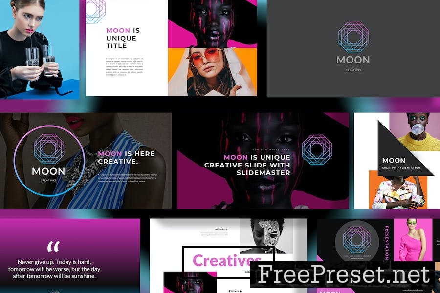 Moon Creative Keynote Template W46YDEG