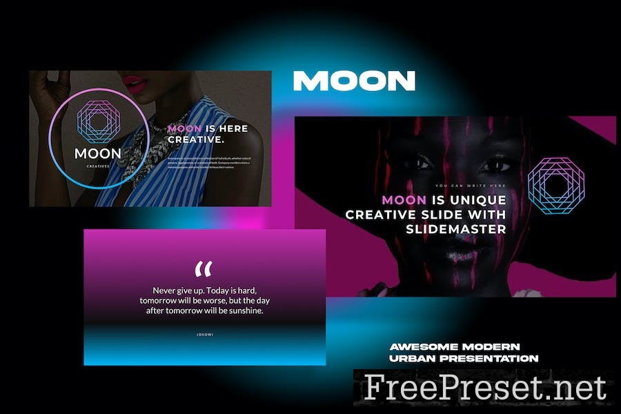 Moon Creative Keynote Template W46YDEG