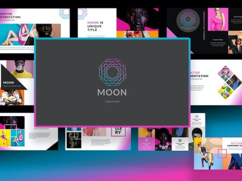 Moon Creative Keynote Template W46YDEG