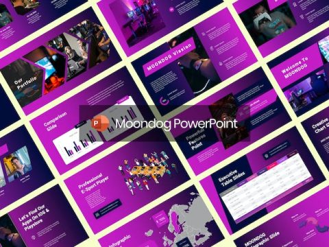 Moondog Purple Futuristic Esport PowerPoint ZFQSXPT