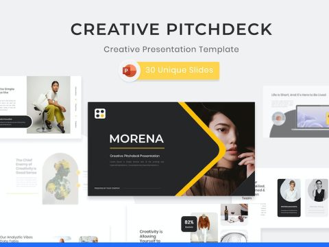 Morena – Creative Pitch deck PowerPoint Template NNXYX2V