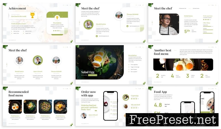 Moresh - Healthy Food Keynote Template JJHJYCL