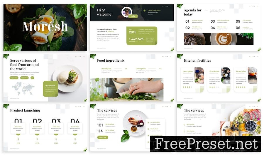 Moresh - Healthy Food Keynote Template JJHJYCL