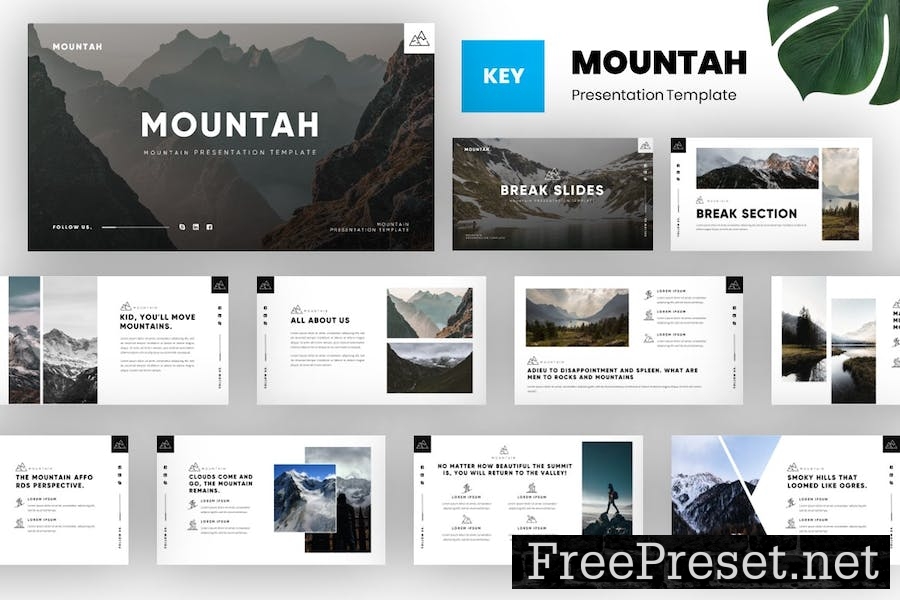 Mountah - Mountain Adventure Keynote Template S8CBF9T