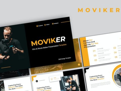 Moviker - Film & Movie Maker Keynote Template X92KJ3E