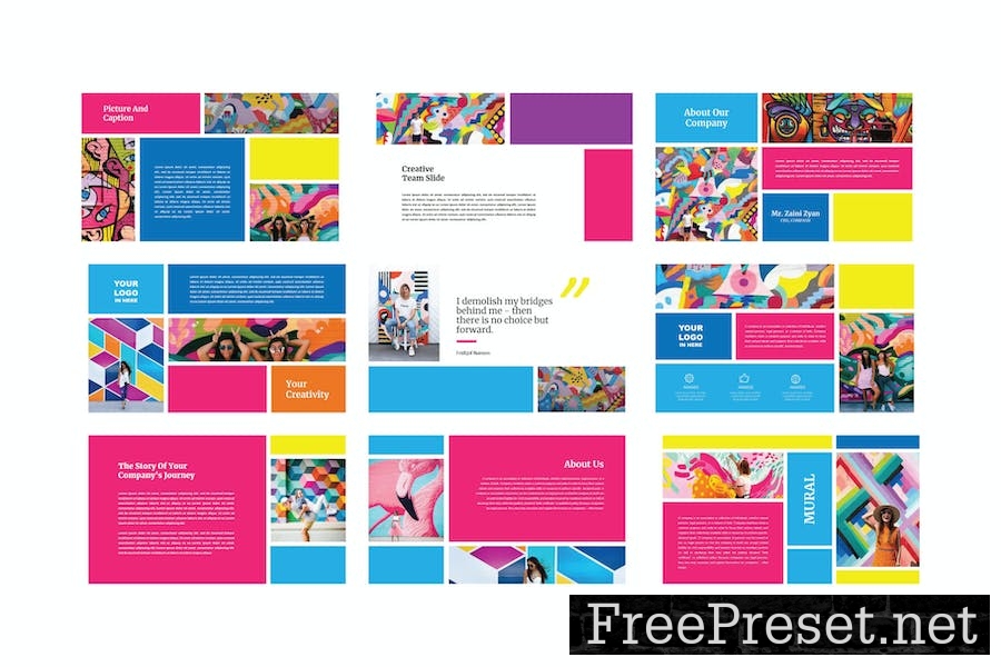 Mural - PowerPoint Template NYSTEFH