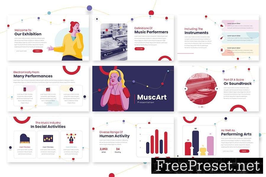 MuscArt - Powerpoint Template 6WATZX7