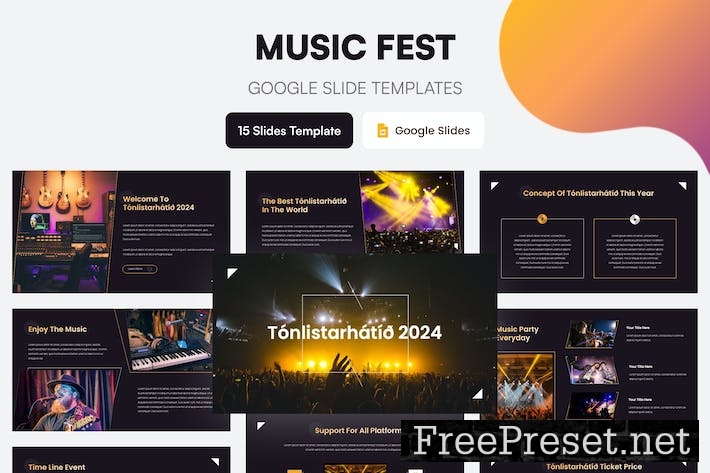 Music Fest Presentation Template Google Slides A9YV2E7