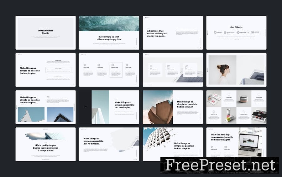 MUTI - Minimal Presentation Template (KEY) Z54BV38