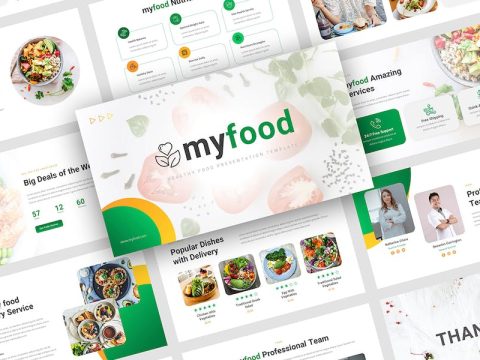 Myfood - Healthy Food Google Slides Template UU4ME6Y