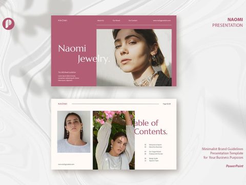 Naomi – Minimalist Brand Guidelines Presentation 54ZABFE