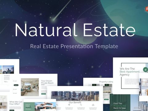 Natural Green Simple Real Estate PowerPoint 5A9E6M3