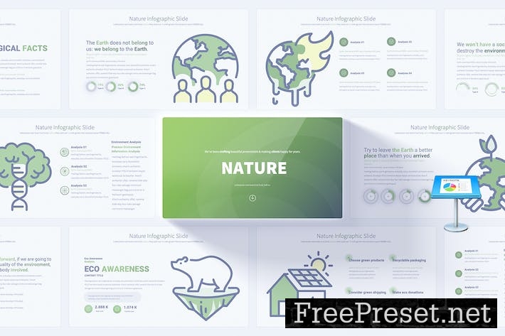 Nature - Keynote Infographics Slides QLBRAYU